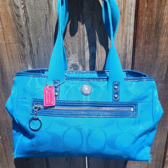 Bright Blue Coach Purse - Picture 16 of 16